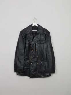Men's Vintage Leather Police Jacket 44"/L
