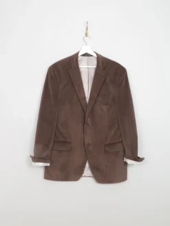 Men's Vintage Light Brown Velvet Jacket 40"