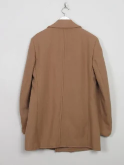 Men's Vintage Light Brown/Camel Short Wool Coat 42