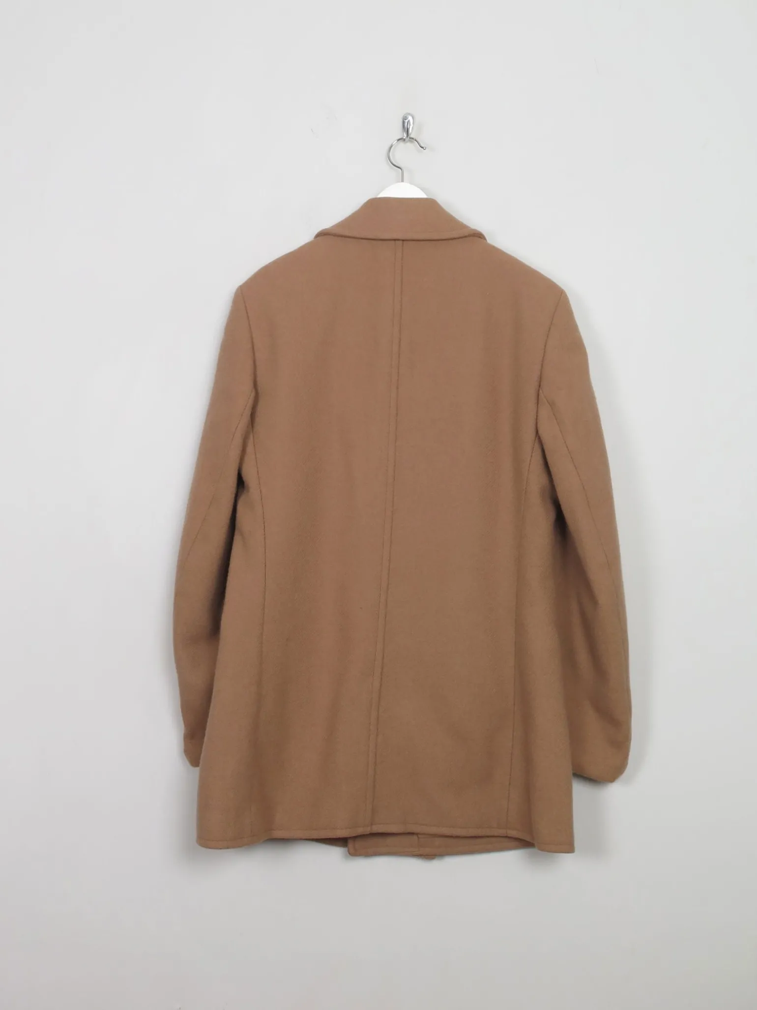 Men's Vintage Light Brown/Camel Short Wool Coat 42"