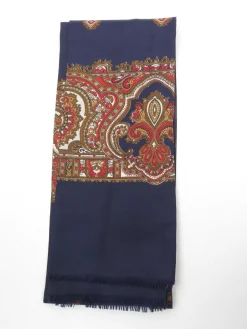Men's Vintage Navy & Paisley Scarf
