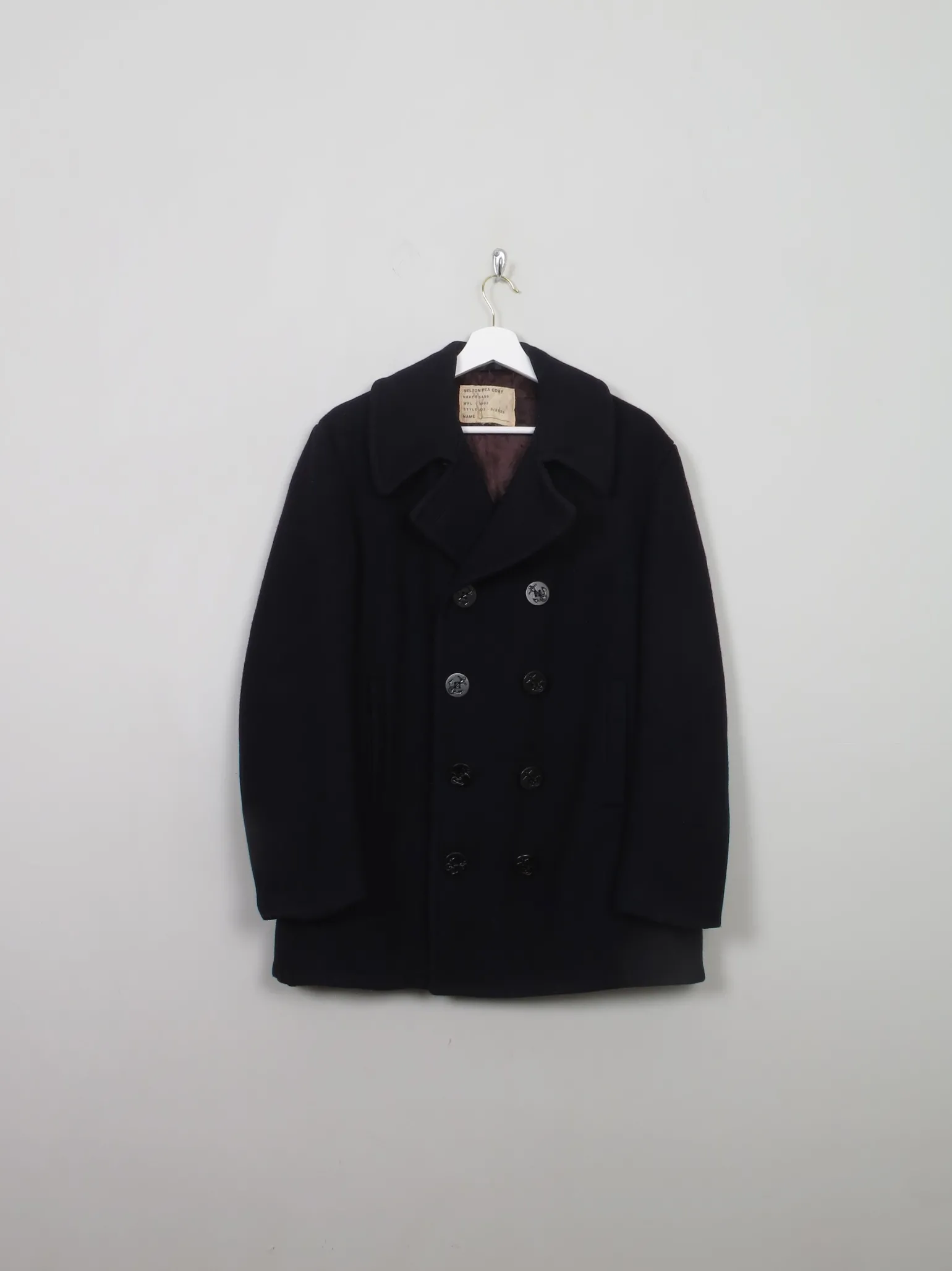 Men's Vintage Navy Peacoat 40/42"