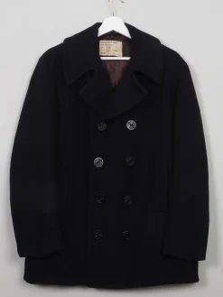 Men's Vintage Navy Peacoat 40/42"