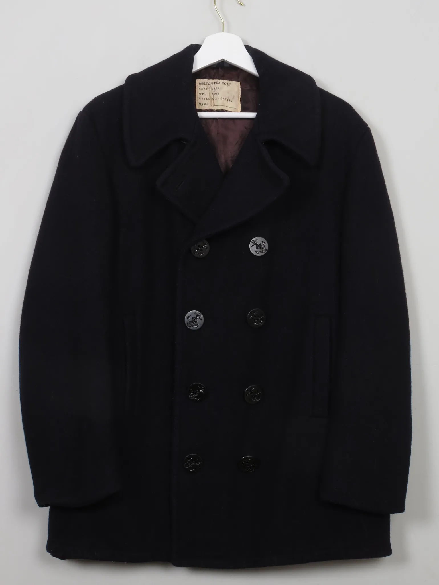 Men's Vintage Navy Peacoat 40/42"