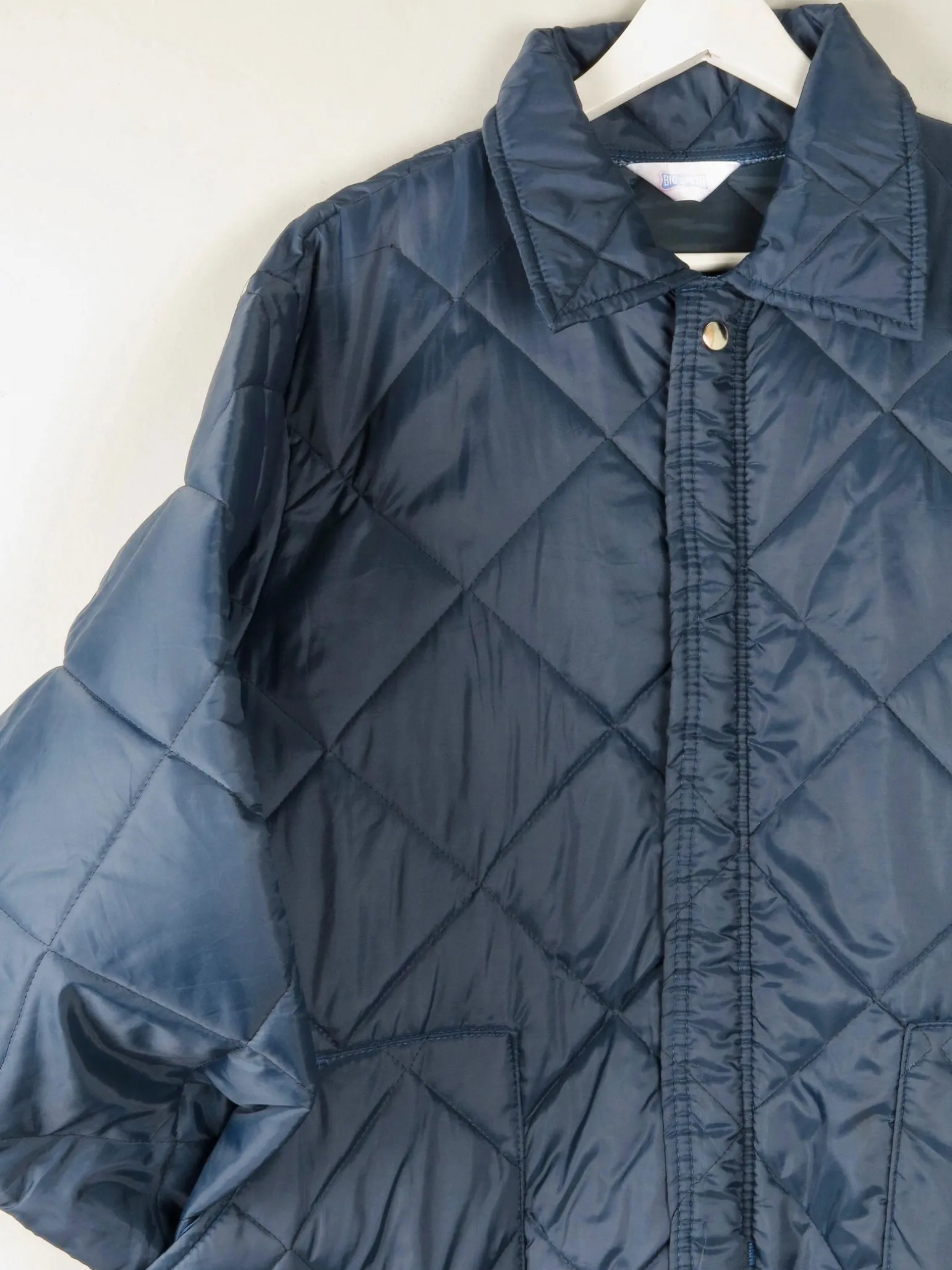 Mens Vintage Navy Quilted Big Smith Jacket L