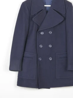 Men's Vintage Navy 1970s Peacoat S