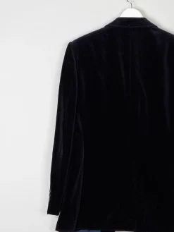 Men's Vintage Navy Tailored Velvet Jacket 40/42 M