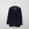 Men's Vintage Navy Velvet Jacket 38"