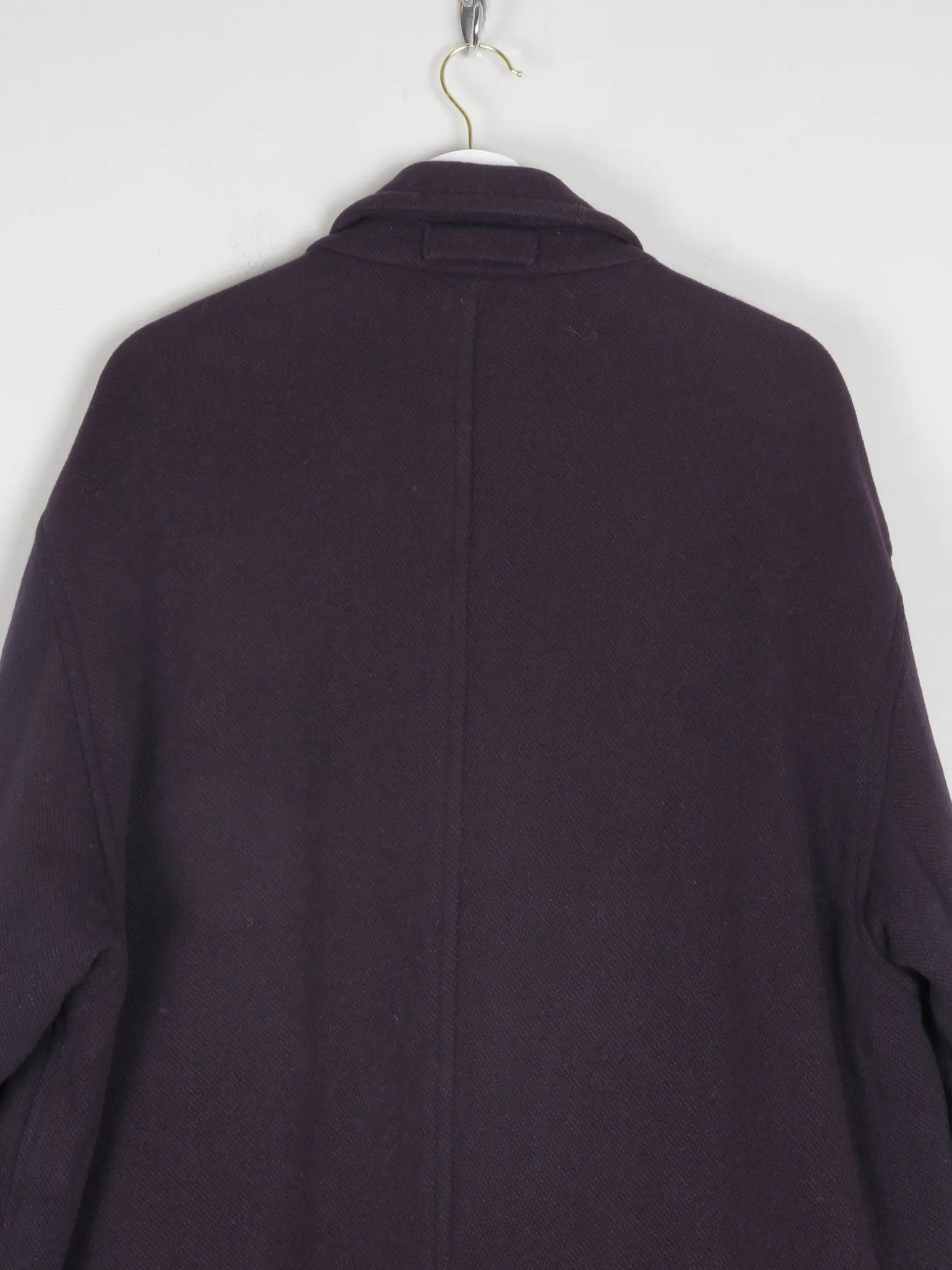 Men's Vintage Navy Wool 3/4 Double Breasted Vintage Coat L/XL