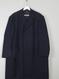 Men's Vintage Navy Wool Coat XL/XXL