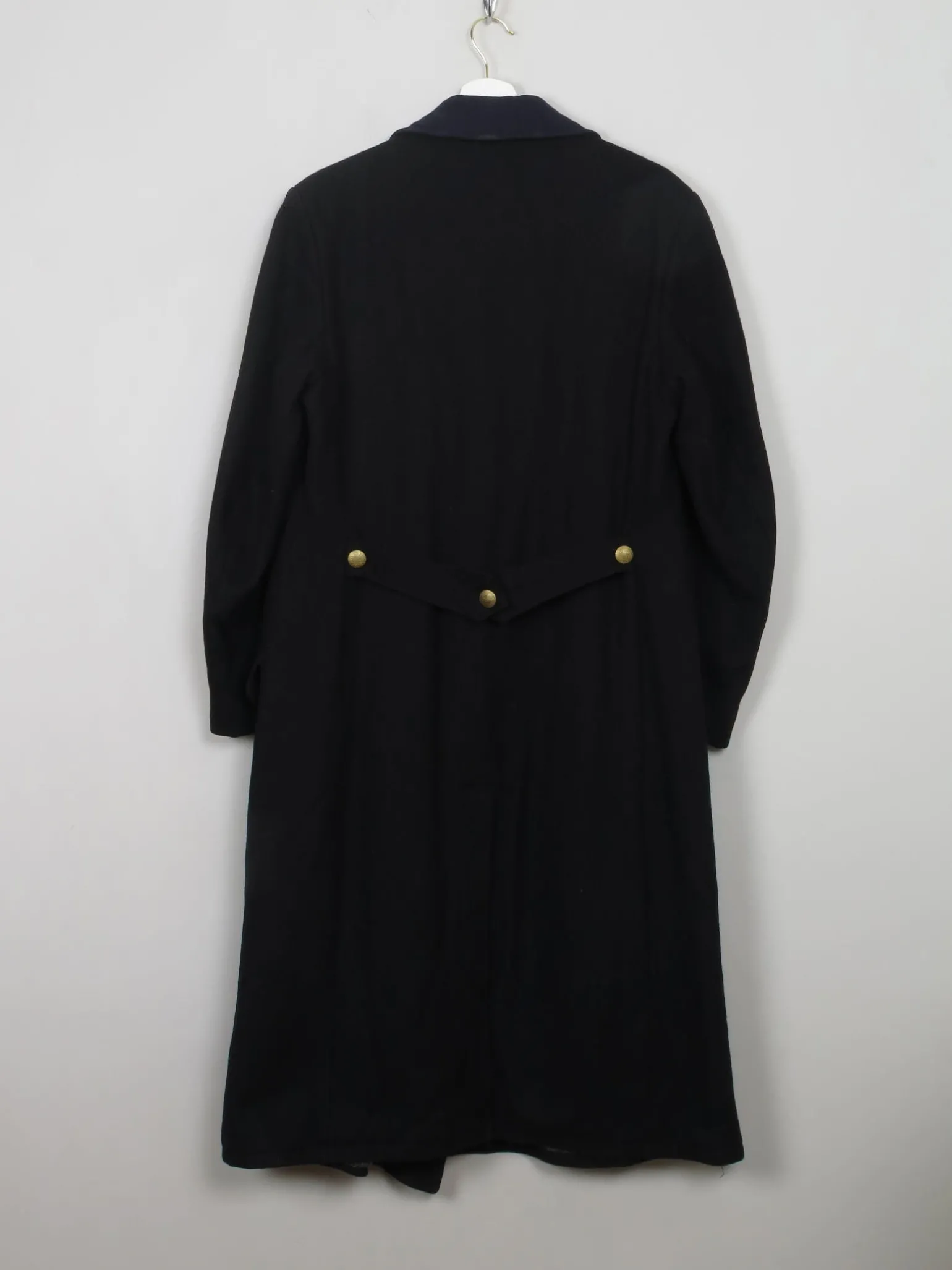 Men's Vintage Navy Wool Military Coat M