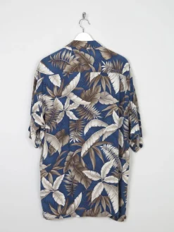 Men's Vintage Pierre Cardin Hawaiian Blue Shirt L