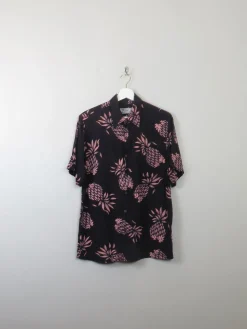 Men's Vintage Pineapple Hawaiian Shirt S/M