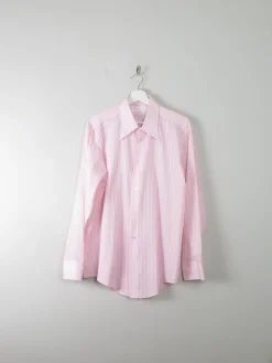 Men's Vintage Pink Striped Shirt L/XL