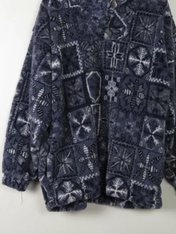 Men's Vintage Printed Fleece Pull-On Jacket XL