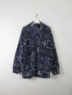 Men's Vintage Printed Fleece Pull-On Jacket XL