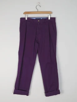 Men's Vintage Purple Tommy Hilfiger Summer Trousers 32/30