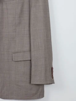 Men's Vintage Ralph Lauren Check Taupe Jacket L