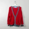 Men's Vintage Red Cardigan Chams M