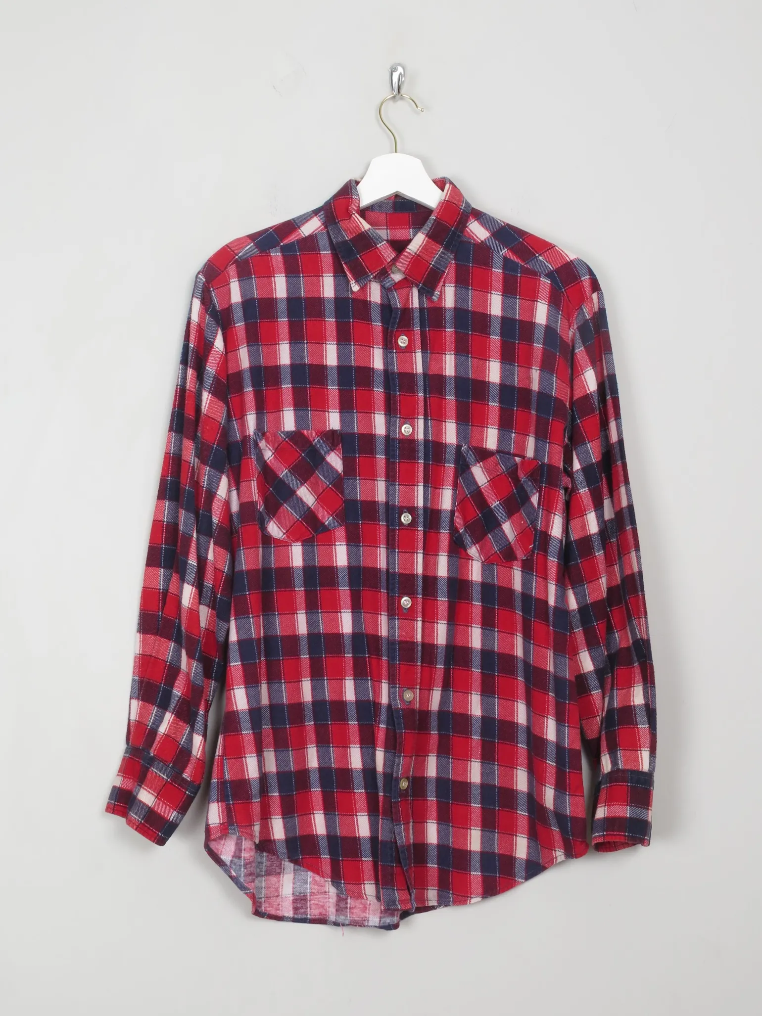 Men's Vintage Red Flannel Shirt S