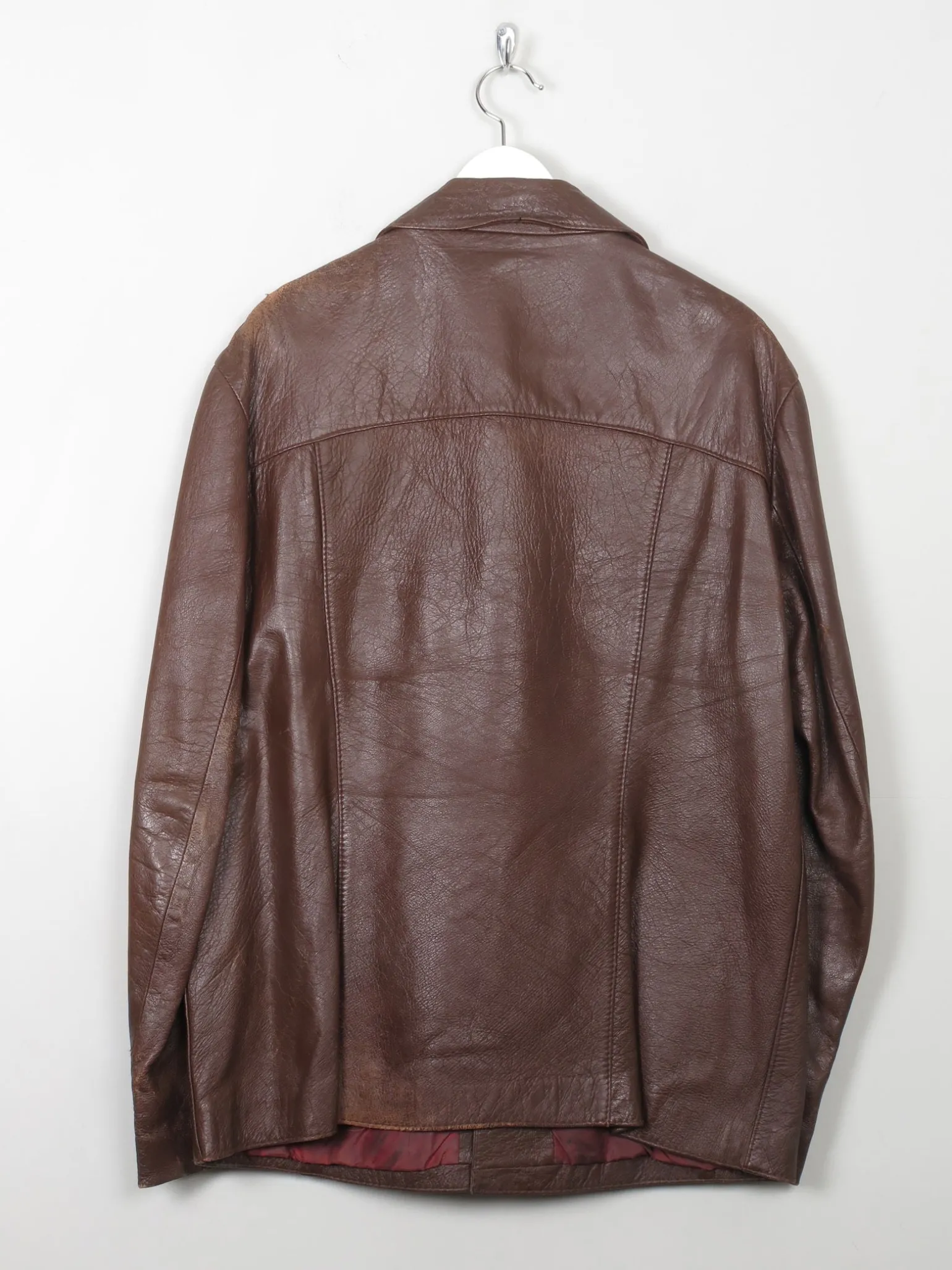 Men's Vintage Rust Leather Jacket 44/L