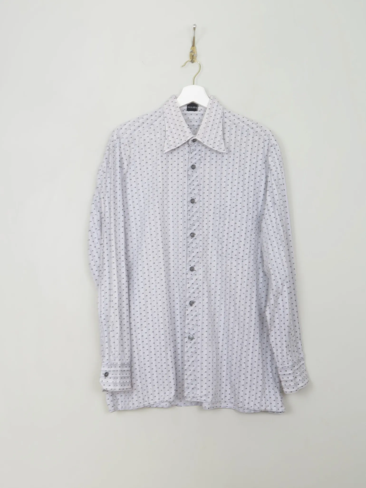Men's Vintage 1970s  Polka Dot Shirt L