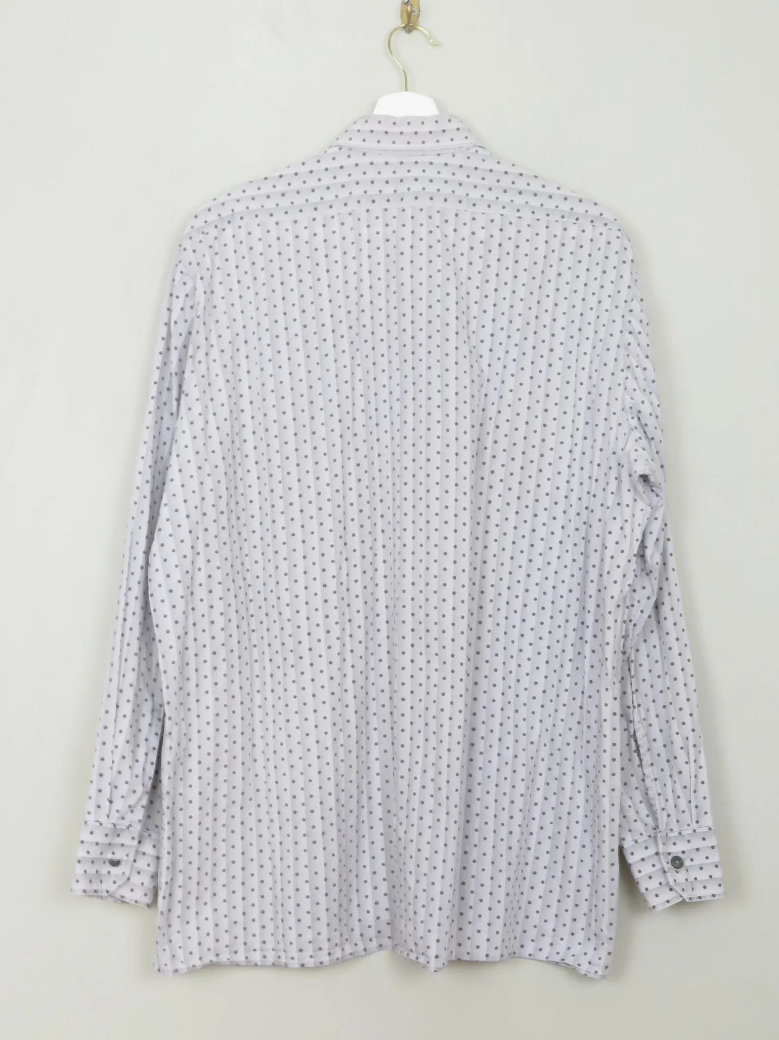 Men's Vintage 1970s  Polka Dot Shirt L
