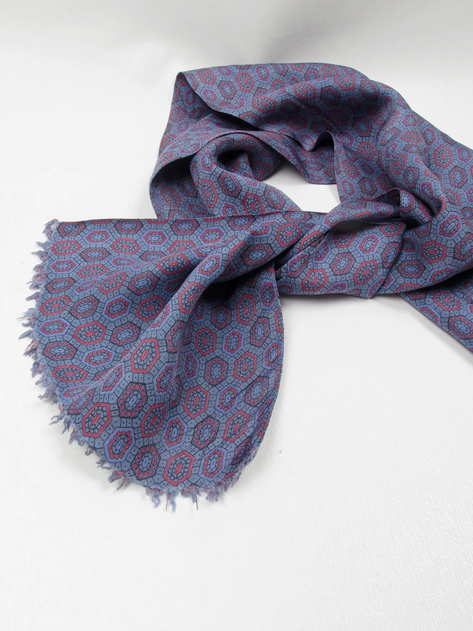 Men's Vintage Satin Printed Scarf
