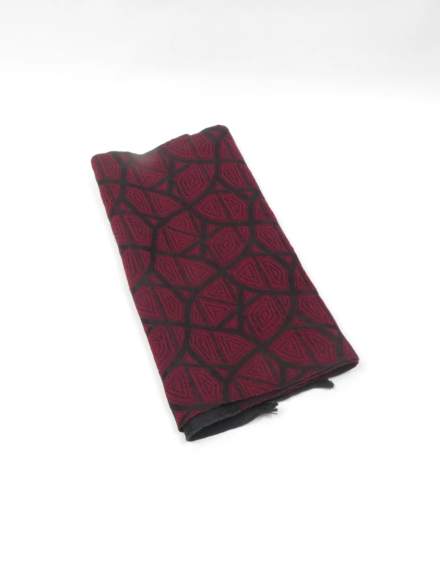 Men's Vintage Scarf Wine & Black