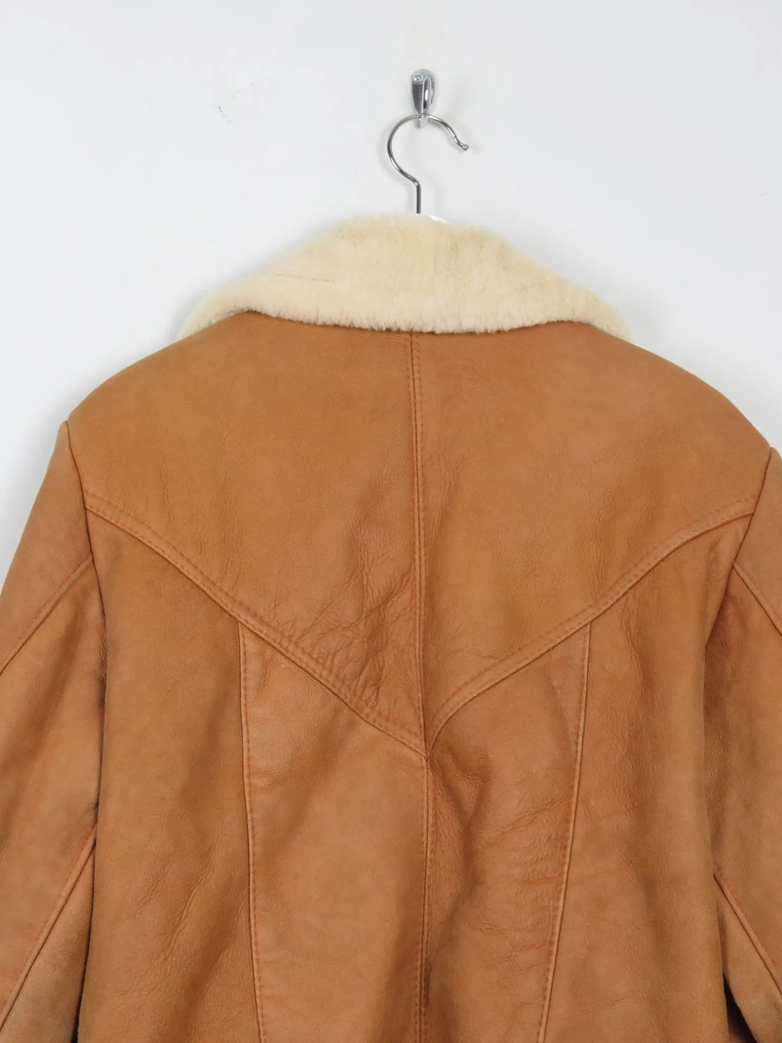 Men's Vintage Sheepskin Aviator Style Jacket S