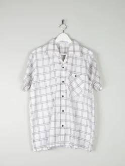 Men's Vintage Shirt 1950s Black & White Check M