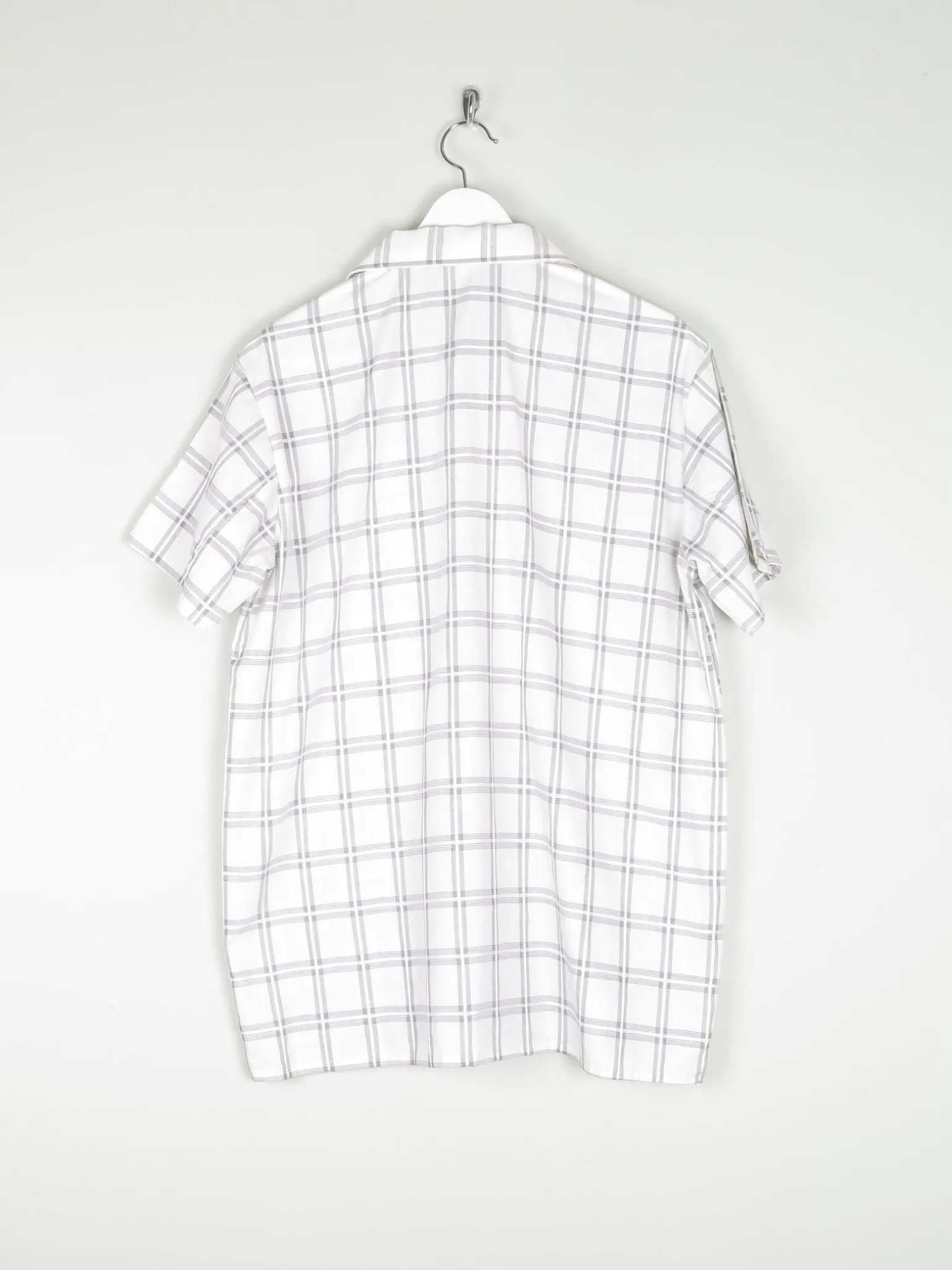 Men's Vintage Shirt 1950s Black & White Check M