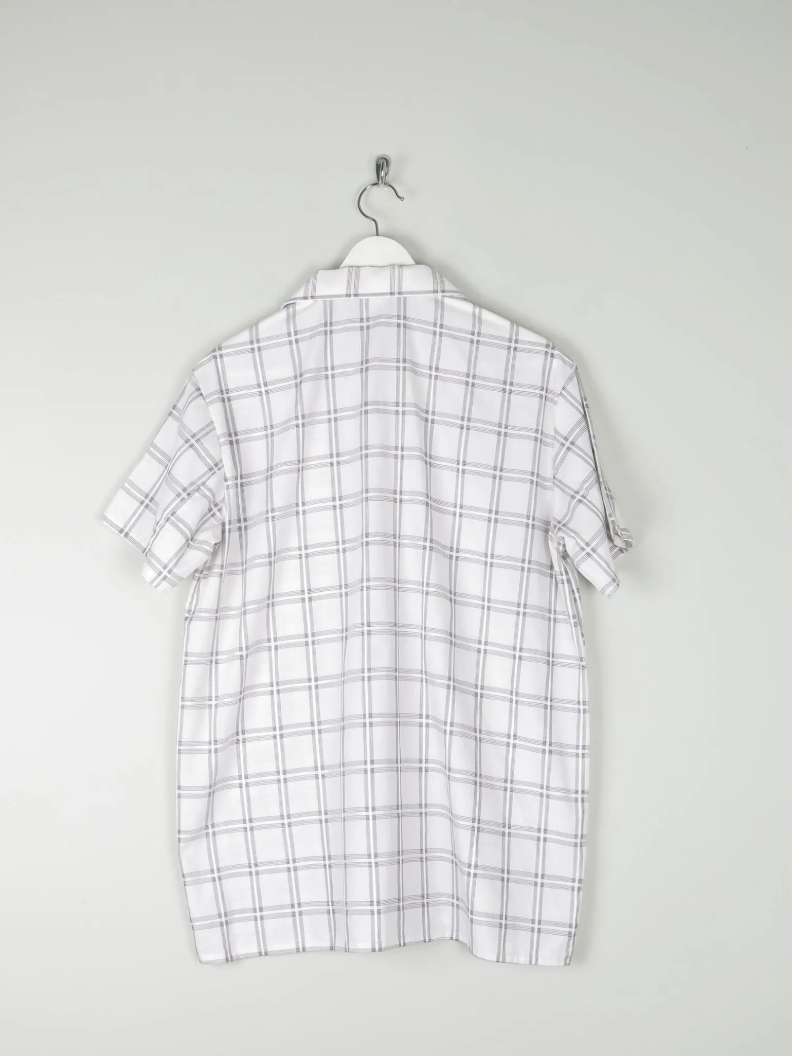 Men's Vintage Shirt 1950s Black & White Check M