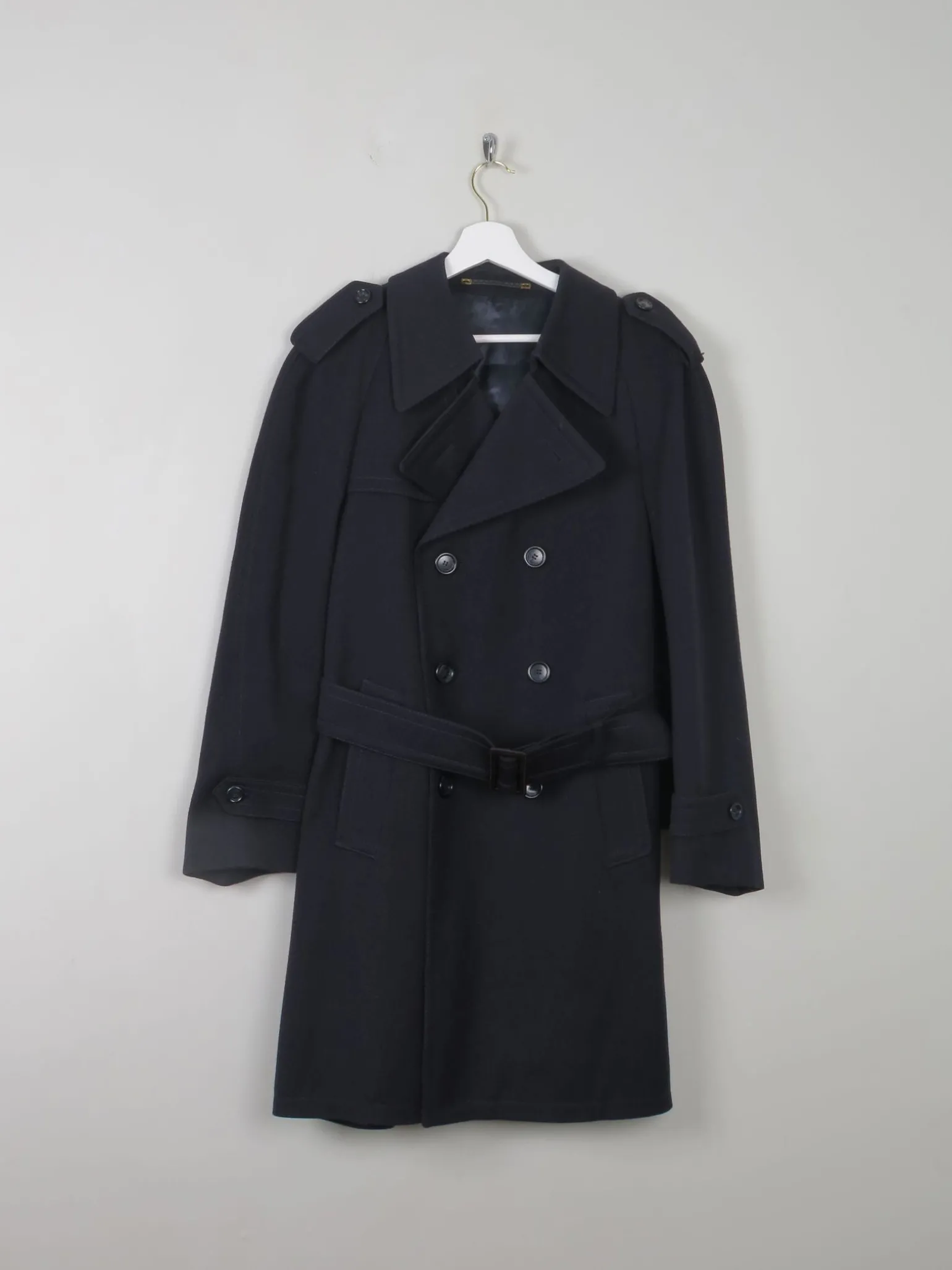Mens Vintage Short Coat With Belt S
