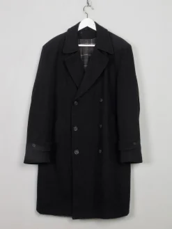 Men's Vintage Short Grey Wool Coat L
