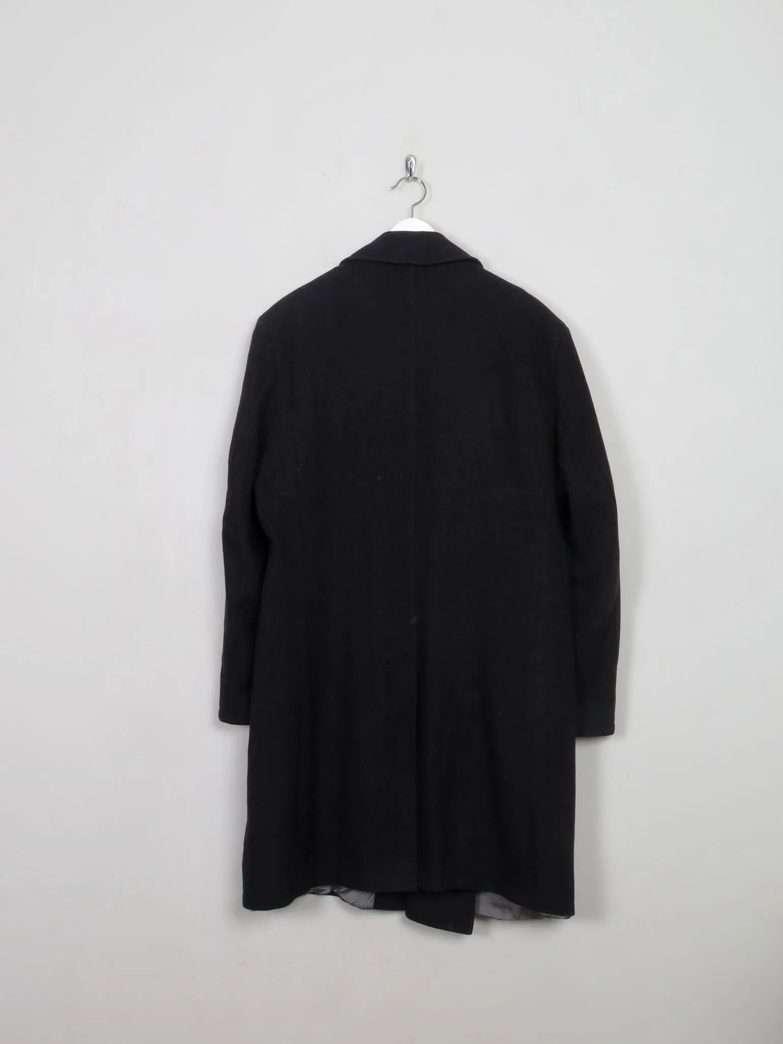 Men's Vintage Short Grey Wool Coat L
