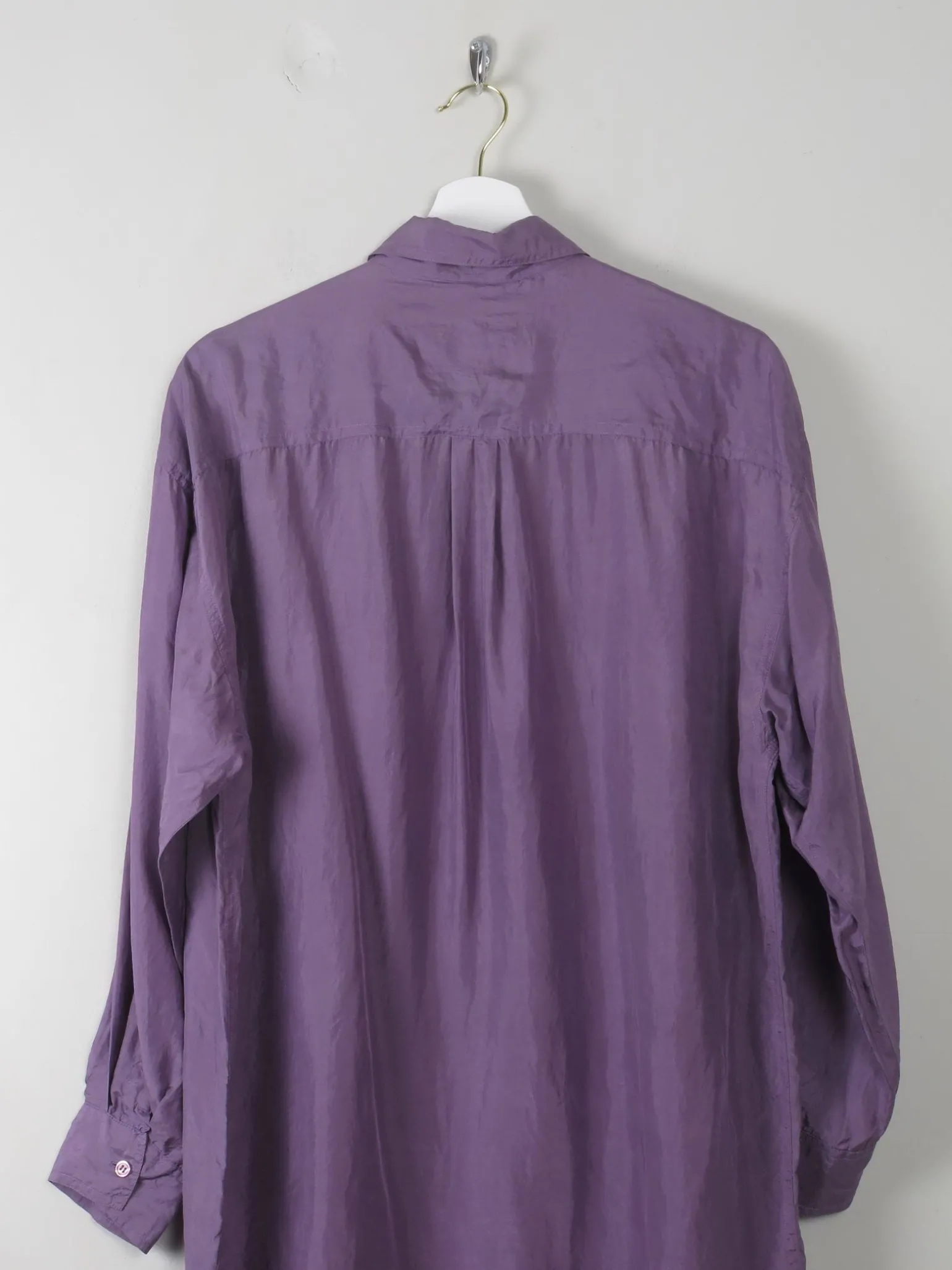Men's Vintage Silk Mauve/Lilac Shirt M