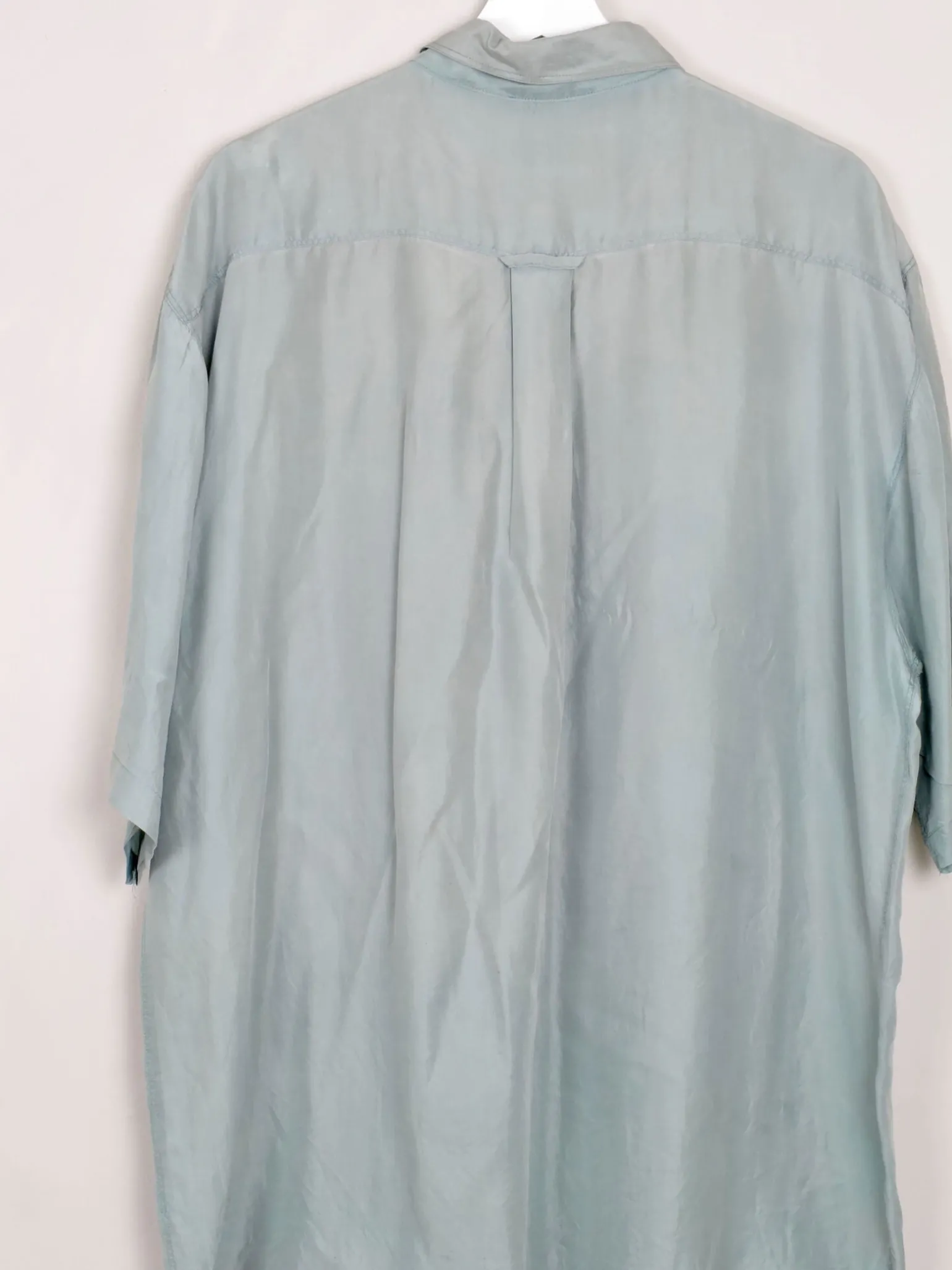 Men's Vintage Silk Shirt Sage Green L/XL