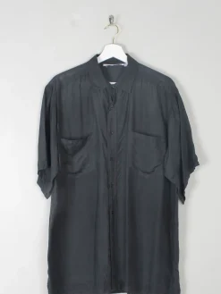 Men's Vintage Silk Short Sleeved Shirt L