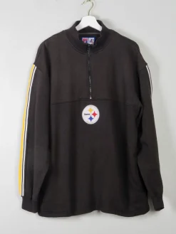 Men's Vintage Steelers Sweatshirt With Zip L