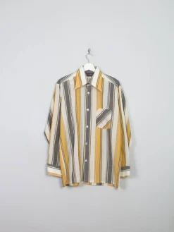 Men's Vintage Striped Shirt L