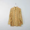 Men's Vintage Striped Yellow Shirt XL