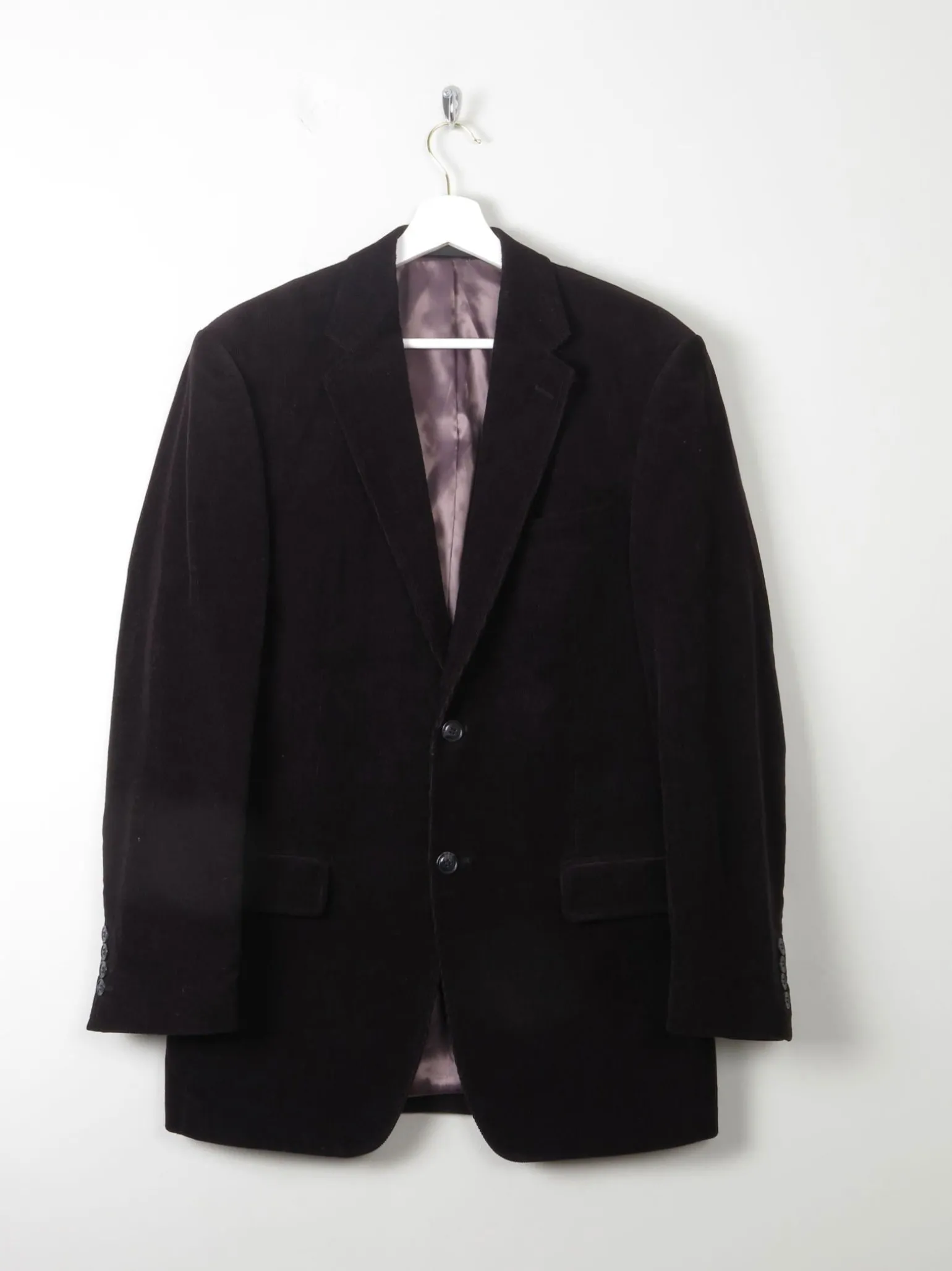 Men's Vintage Style Black Corduroy Jacket S