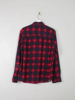 Men's Vintage Style Check Flannel  Shirt M