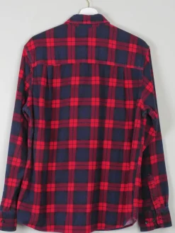 Men's Vintage Style Check Flannel  Shirt M