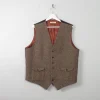 Mens Vintage Style Donegal Tweed Waistcoat XL 44/46