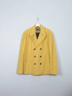 Men's Vintage Style Yellow Short Coat XL