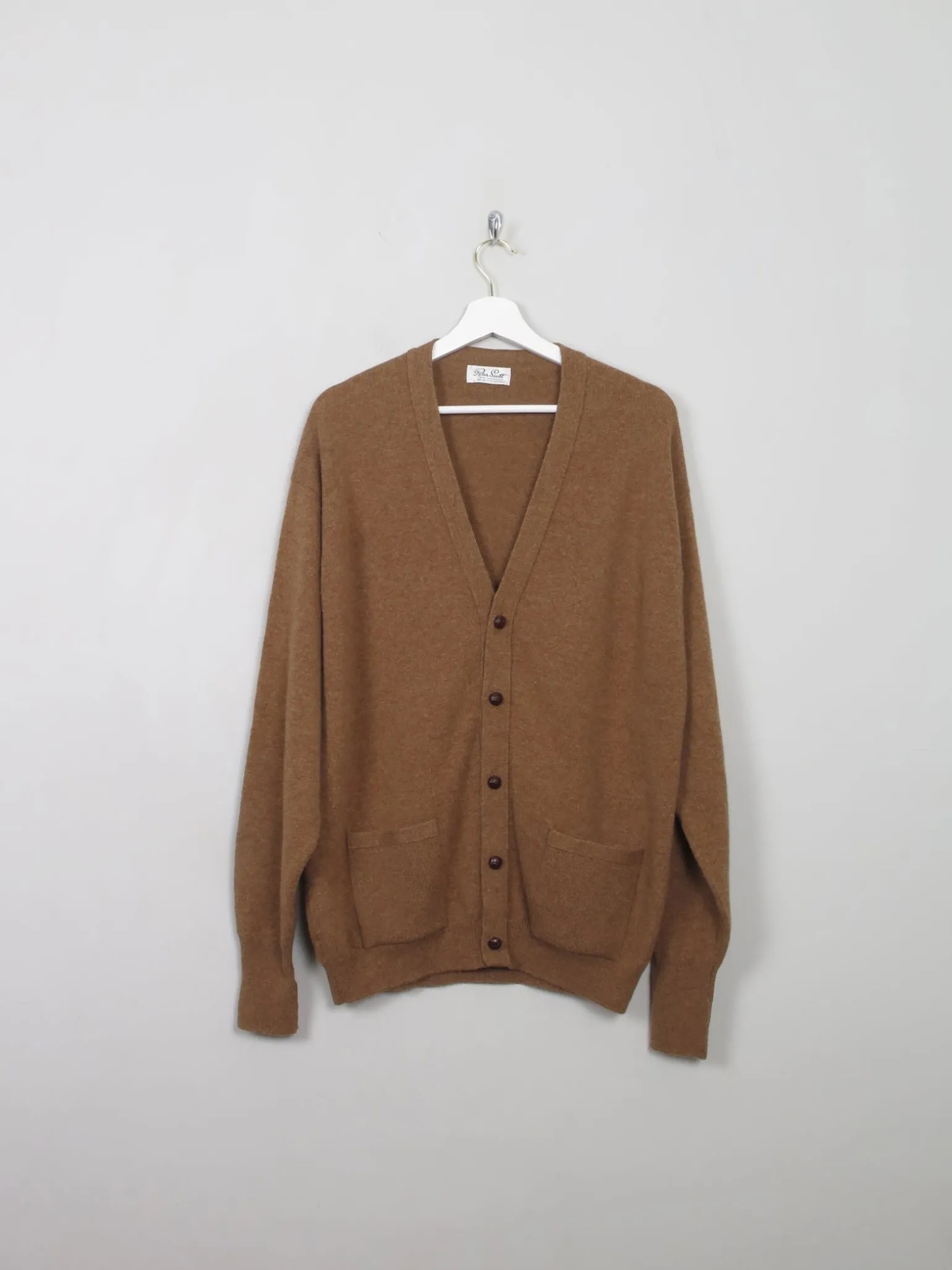 Men's Vintage Tan Coloured Cardigan M