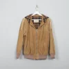 Men's Vintage Tan Cord Bomber Jacket XS