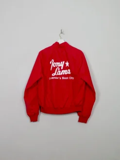Men's Vintage Tony Lama Red Bomber Jacket S